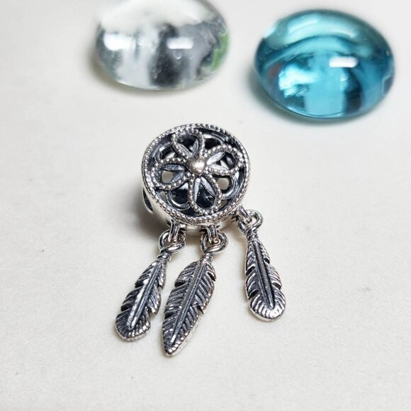 Authentic Pandora Dream Catcher Follow Your Dream Engraved 925 Dangle Bead Charm - Picture 6 of 6